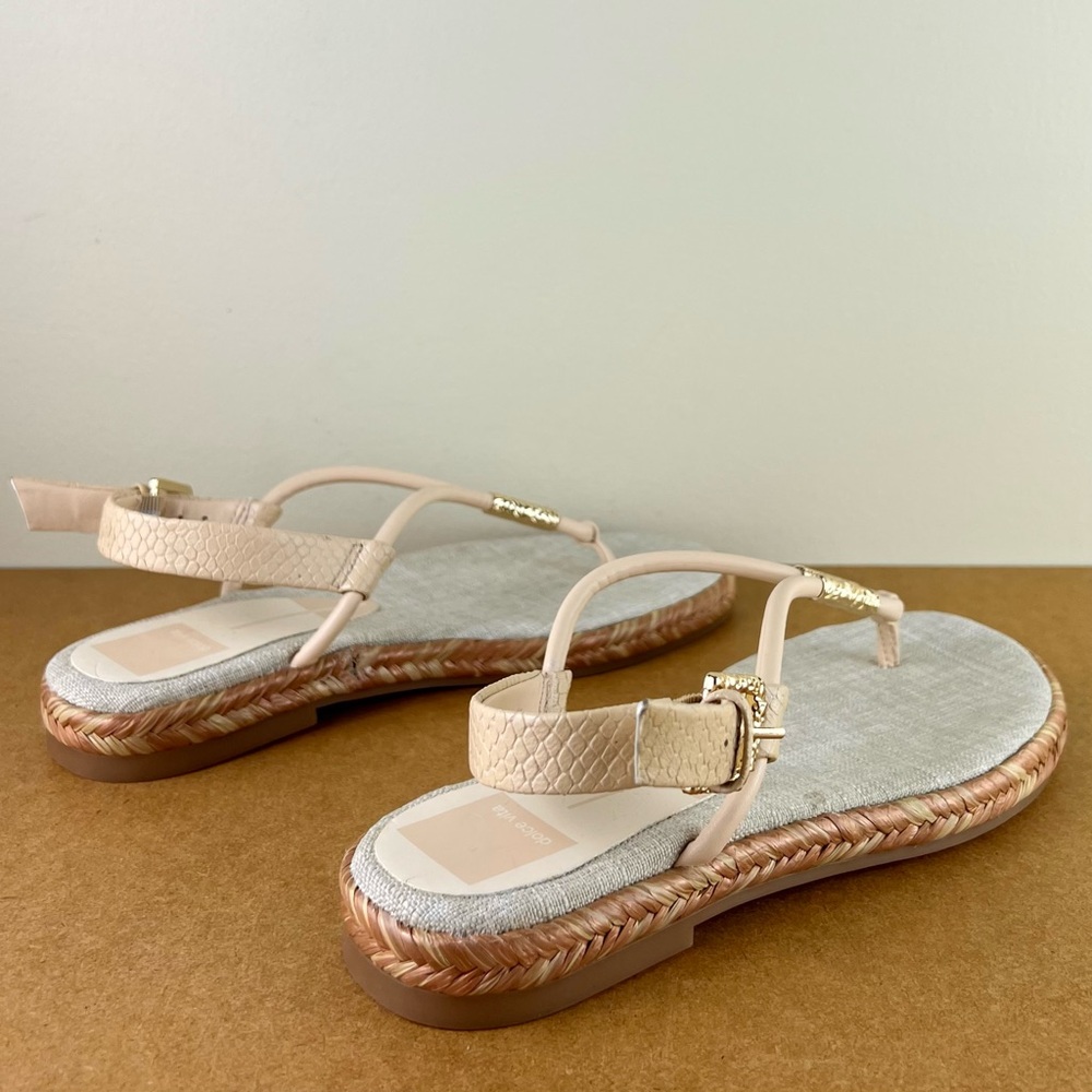 NEW DOLCE VITA BEIGE SLINGBACK SANDALS - Picture 4 of 12